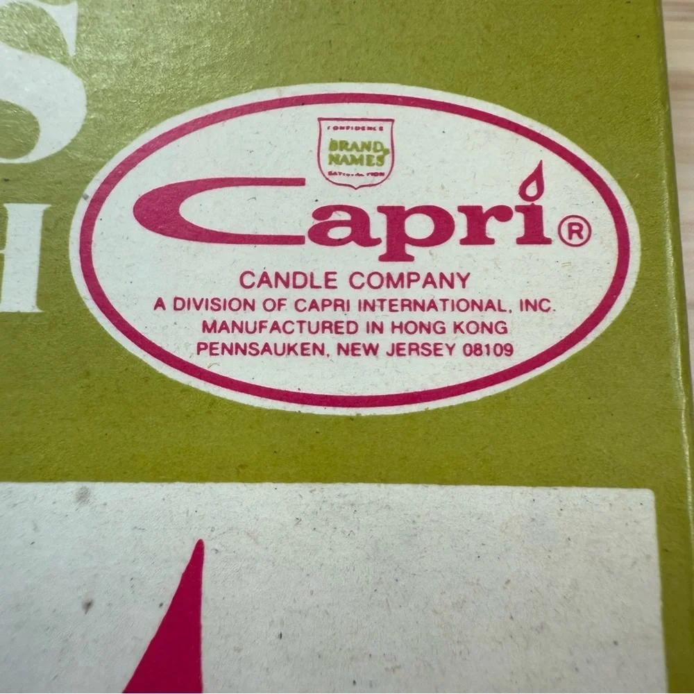 Vintage 1972 Capri Candle Co Household Candles 5” White Taper Pack of 5 No 3437
